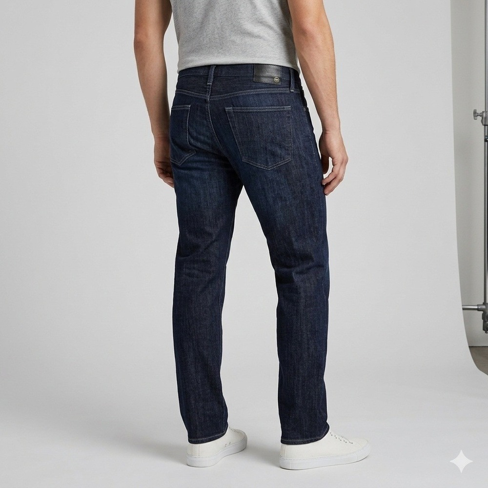 AG Adriano Goldschmied Everett Slim Straight Mens 34x32 Dark Indigo Jeans Denim